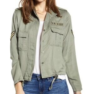 Rails Maverick jacket military small patches sage green